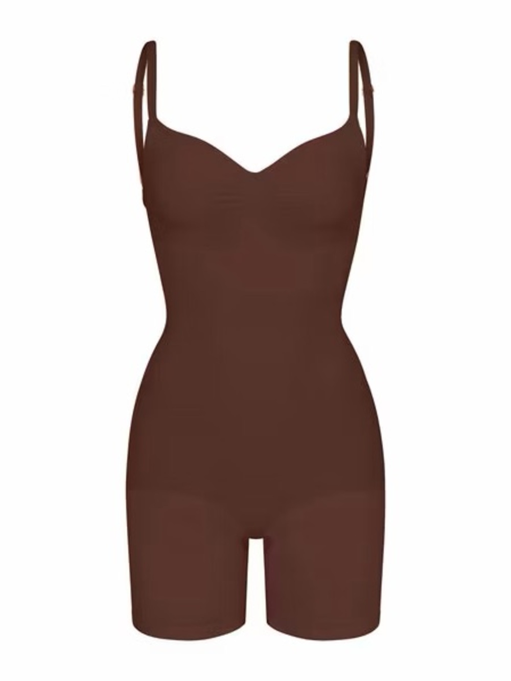 SKIMS Seamless Sculpt Mid Thigh Bodysuit Brown